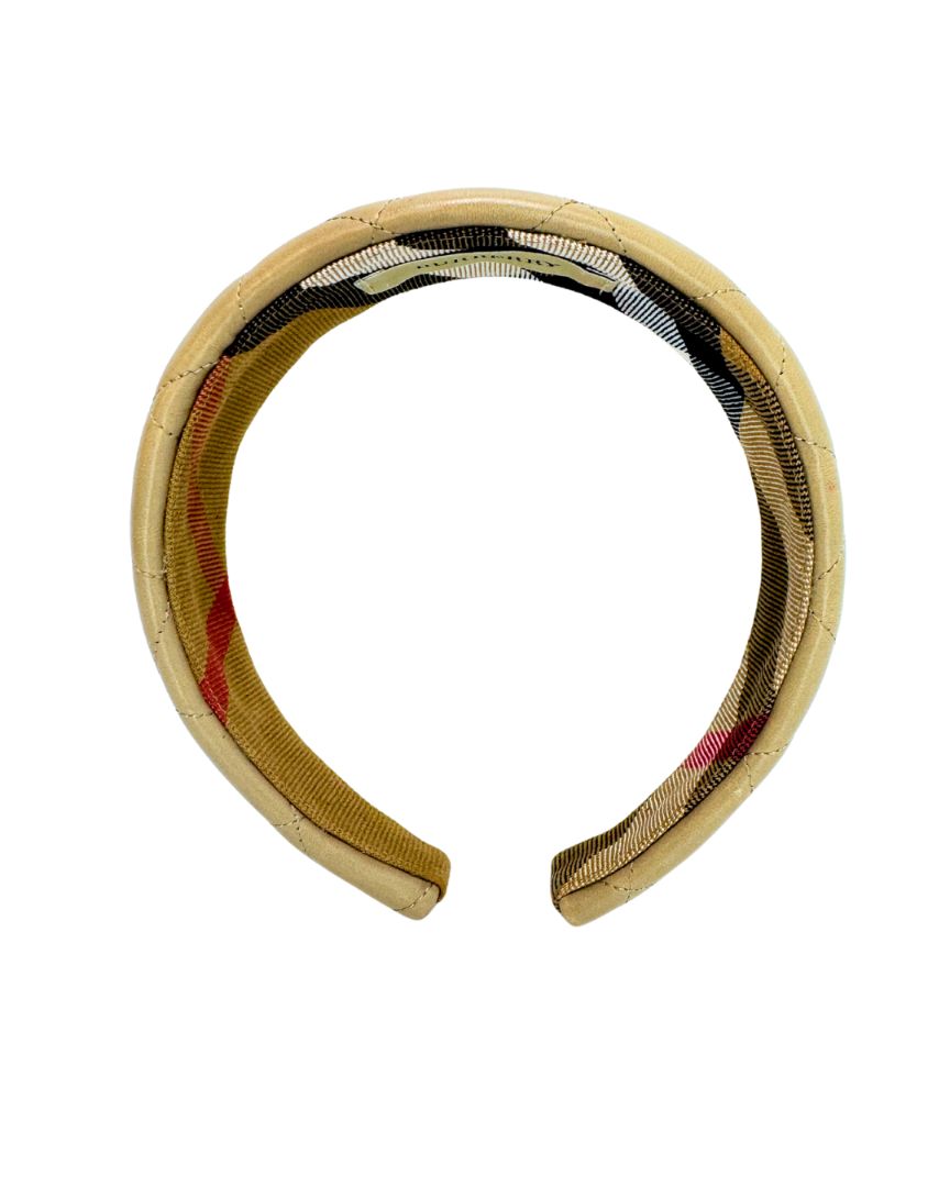 Burberry Quilted Headband Accessory Tan