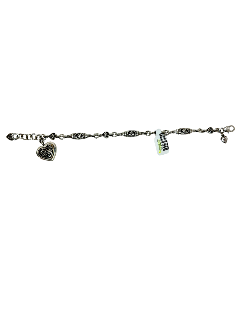 Brighton Silver Tone Linked Beads Charm Bracelet