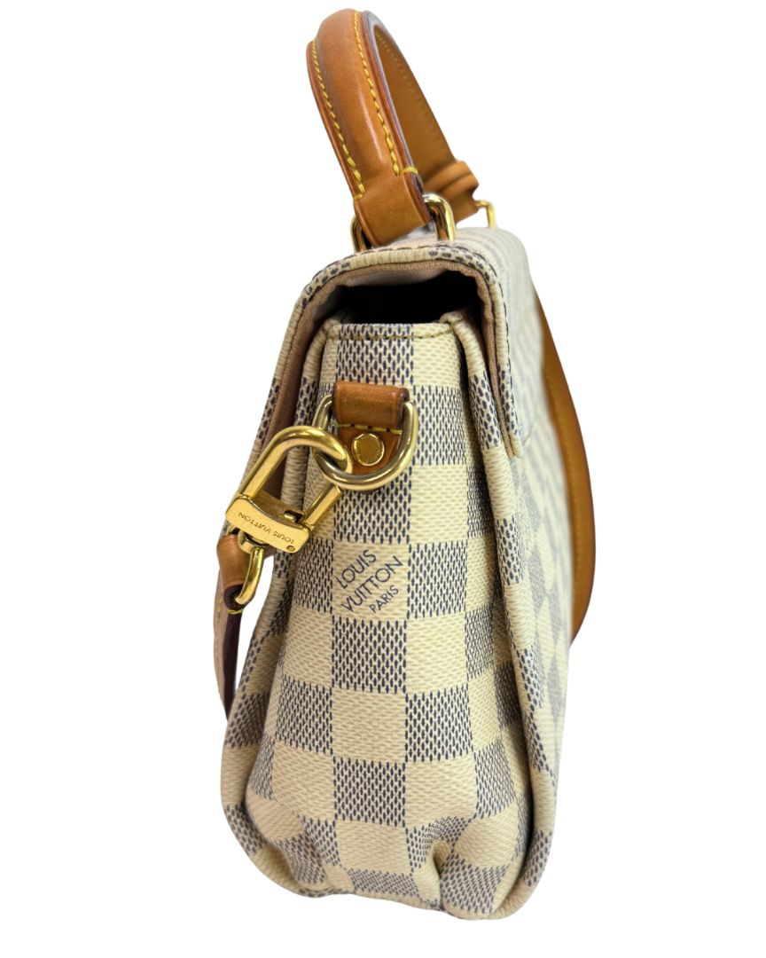 Louis Vuitton Croisette Crossbody Damier Azur White Gray