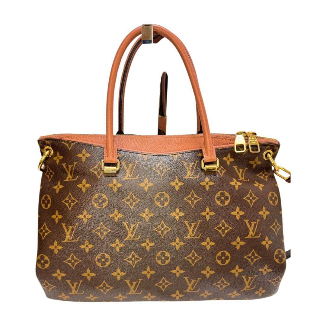 Louis Vuitton Monogram Pallas Rose Ballerine Satchel Brown Pink