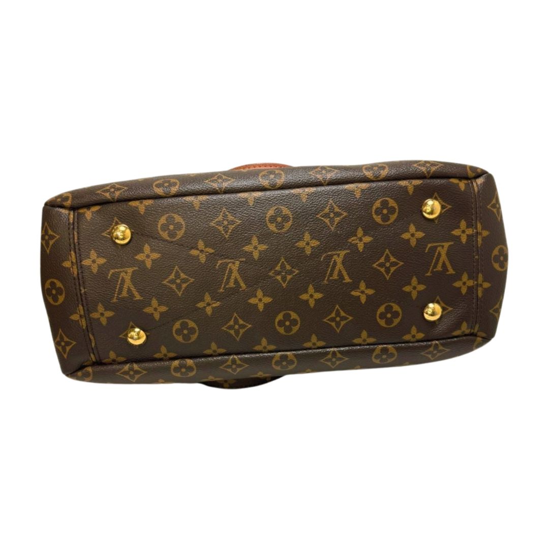 Louis Vuitton Monogram Pallas Rose Ballerine Satchel Brown Pink