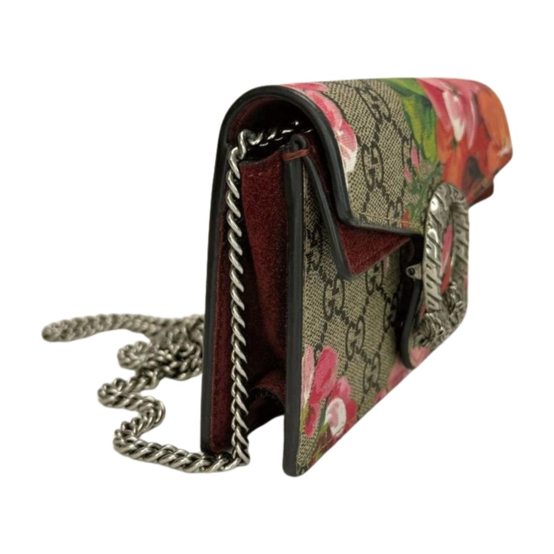 Gucci GG Supreme Dionysus Super Mini Blooms Crossbody Red Pink