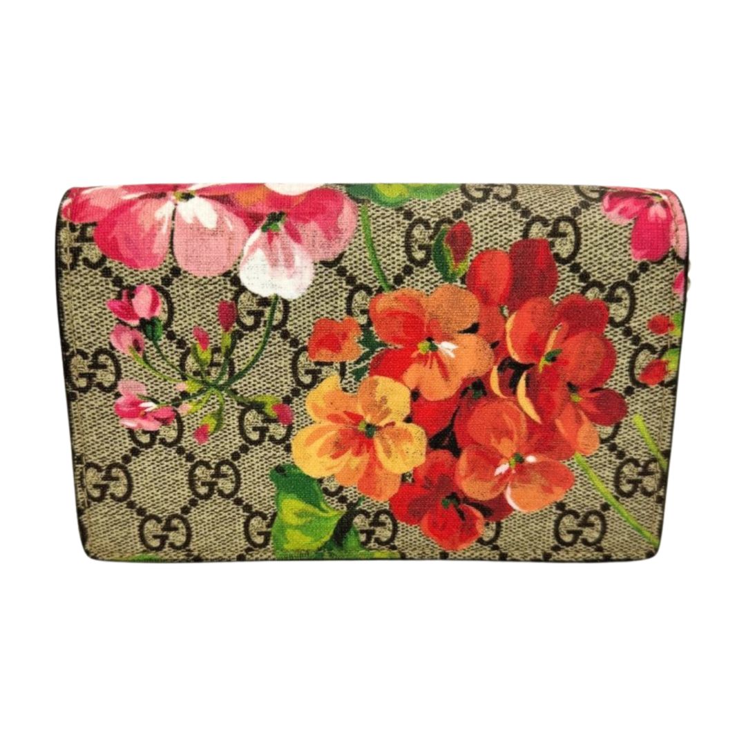 Gucci GG Supreme Dionysus Super Mini Blooms Crossbody Red Pink