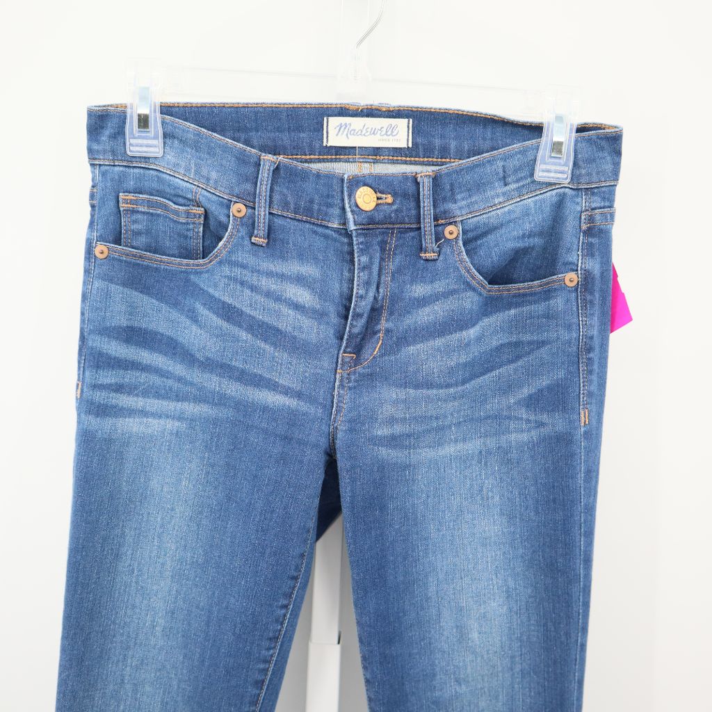Madewell Women's Skinny Skinny Ankle Jeans Stretch Medium Wash Side Zippers 26