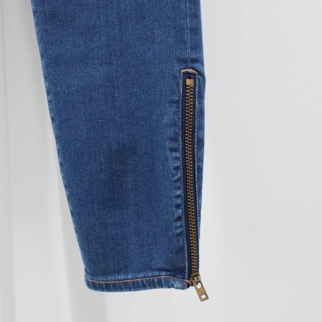 Madewell Women's Skinny Skinny Ankle Jeans Stretch Medium Wash Side Zippers 26