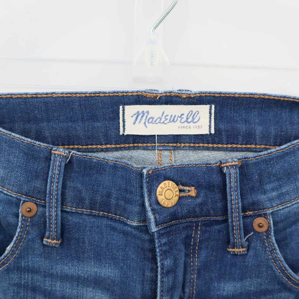 Madewell Women's Skinny Skinny Ankle Jeans Stretch Medium Wash Side Zippers 26