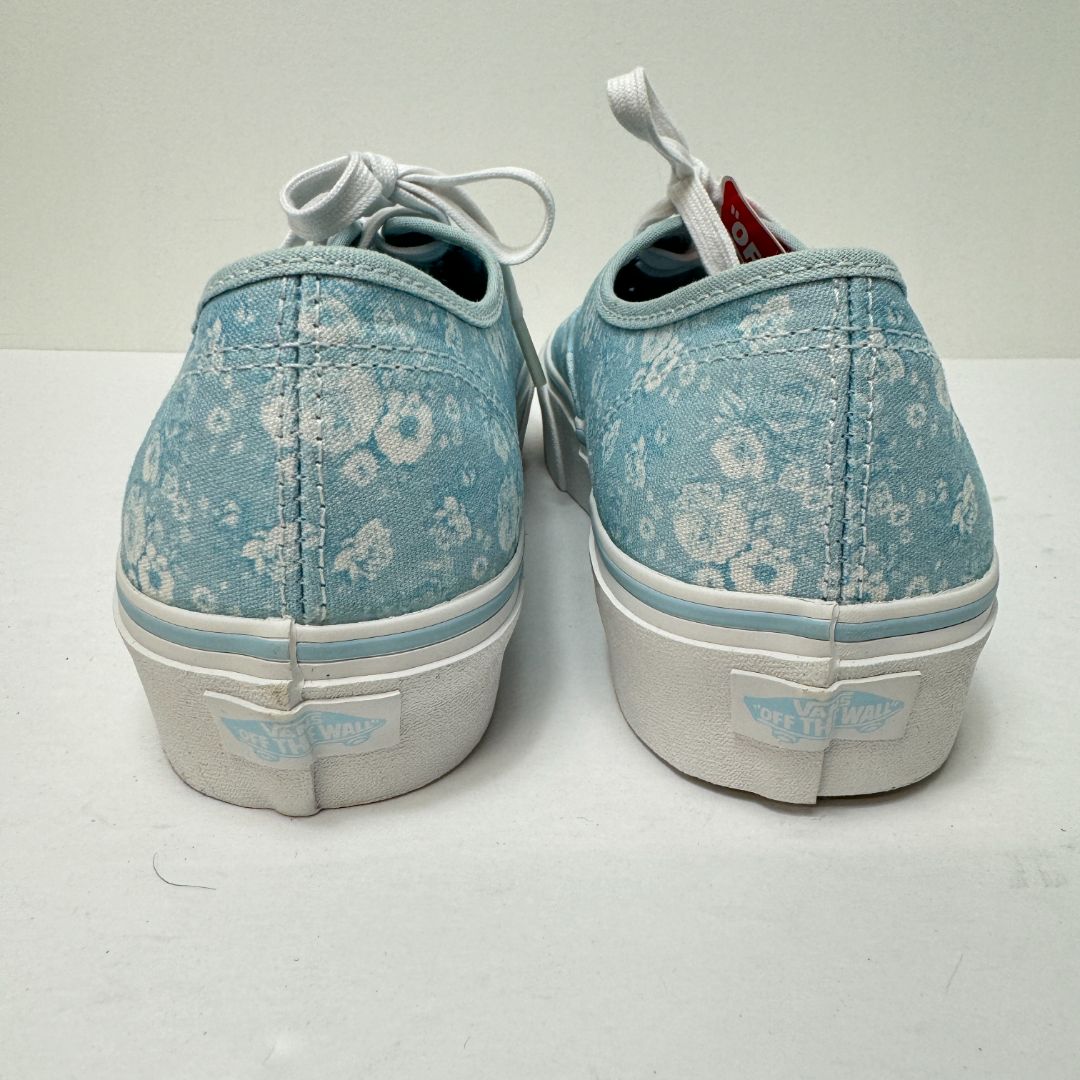 Vans Authentic Platfor Floral Lace Up Sneakers Light Blue White