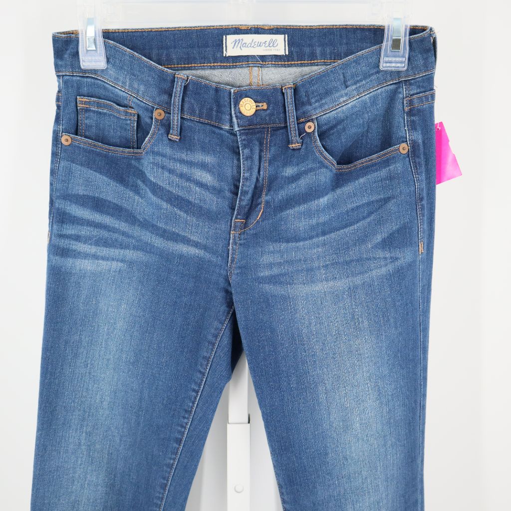Madewell Women's Skinny Skinny Ankle Jeans Stretch Medium Wash Side Zippers 26