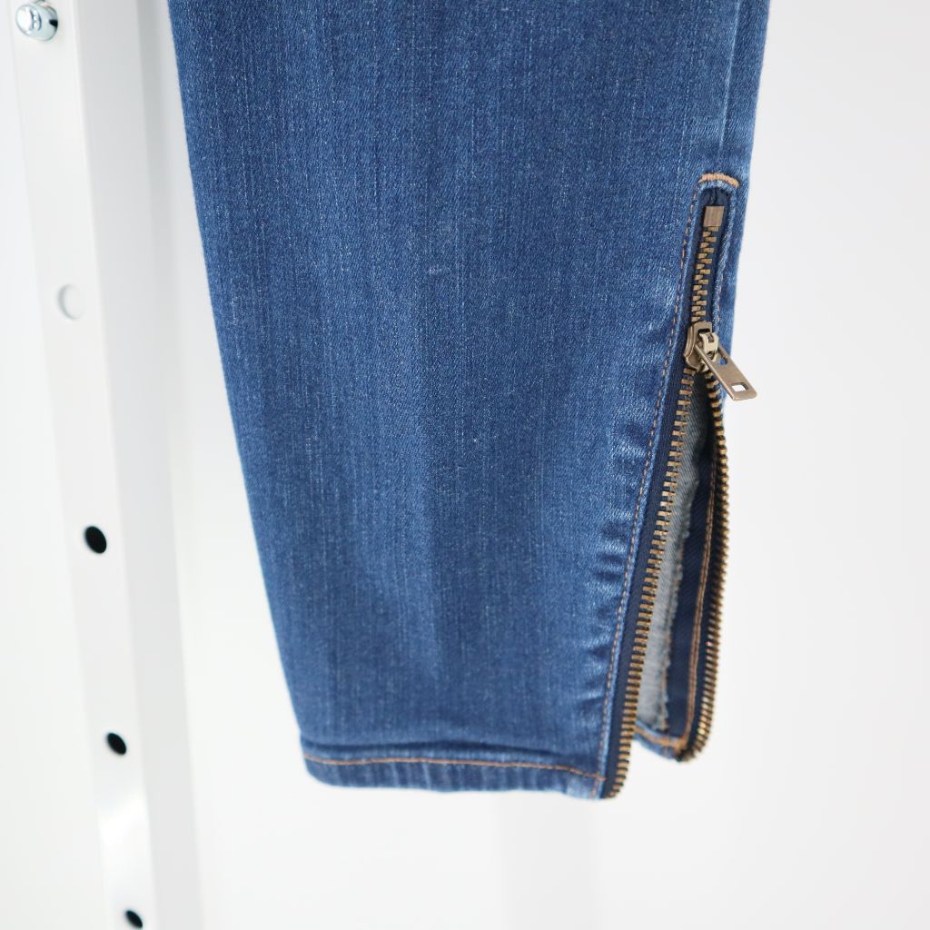 Madewell Women's Skinny Skinny Ankle Jeans Stretch Medium Wash Side Zippers 26