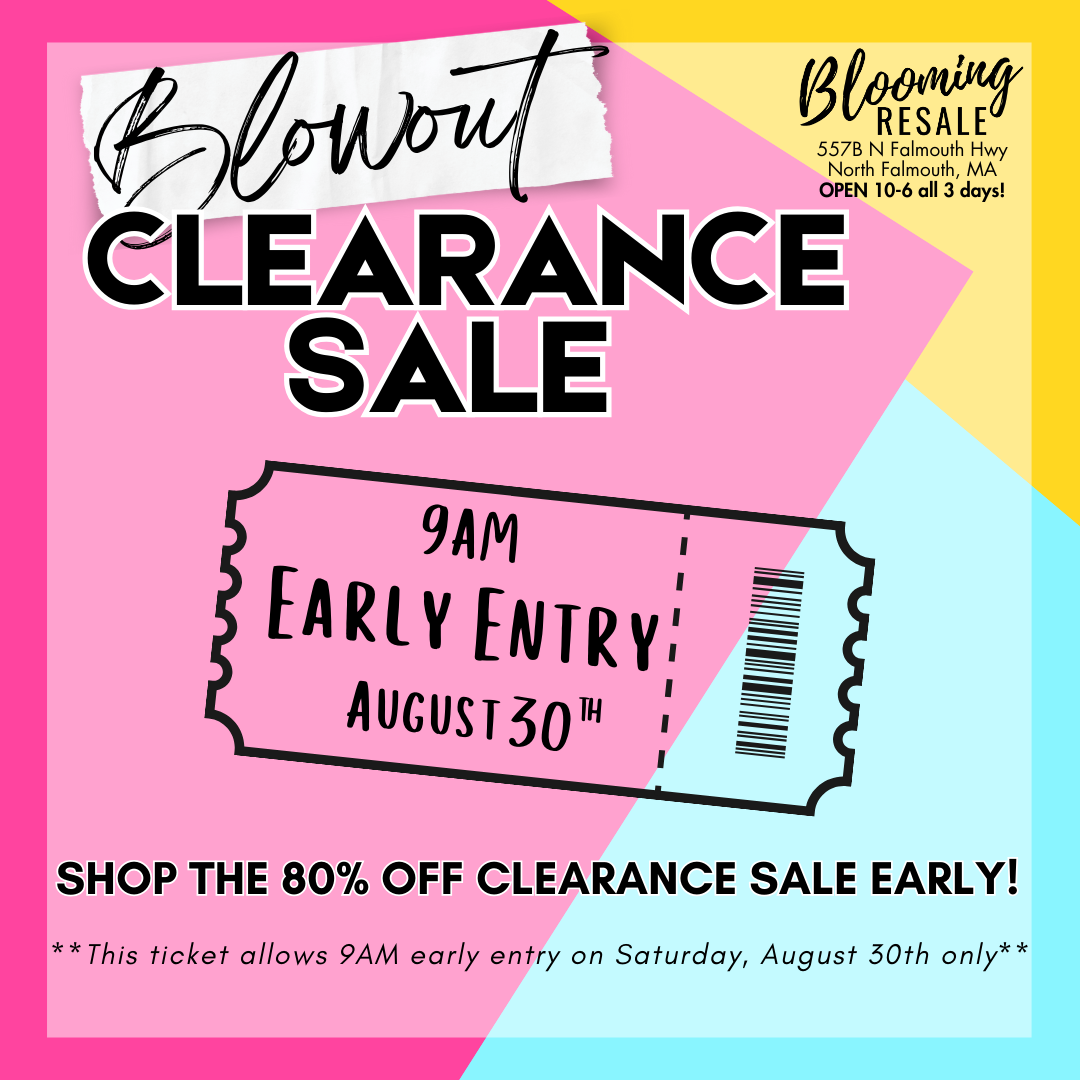 Summer Tag Sale EARLY ENTRY Ticket