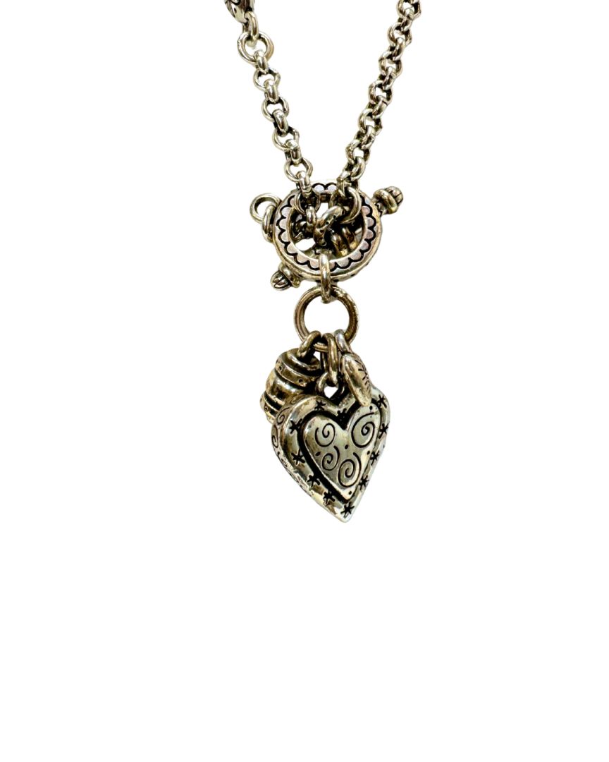Brighton Heart Charm w/ Toggle Close Necklace