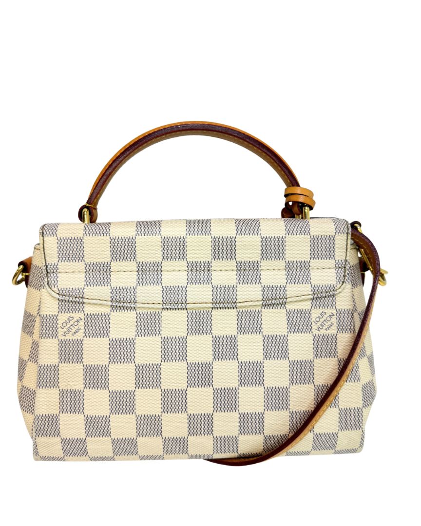 Louis Vuitton Croisette Crossbody Damier Azur White Gray