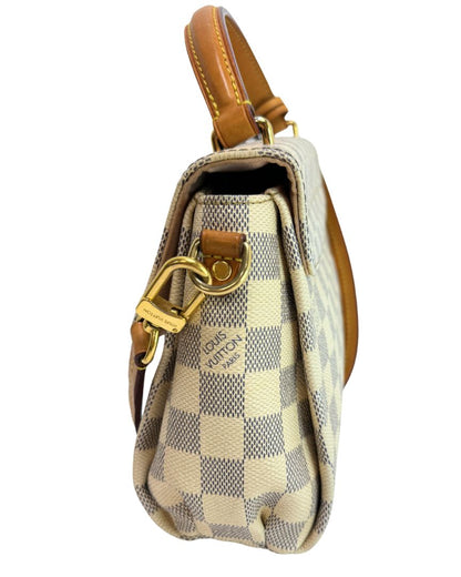 Louis Vuitton Croisette Crossbody Damier Azur White Gray