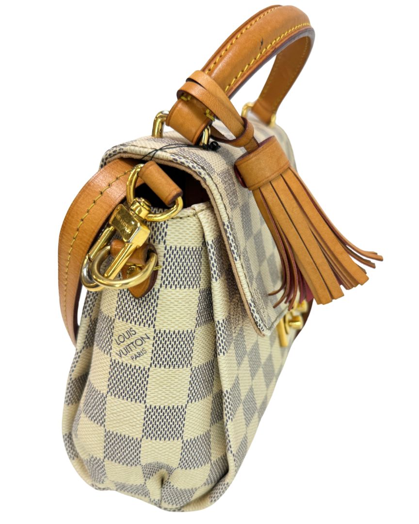 Louis Vuitton Croisette Crossbody Damier Azur White Gray
