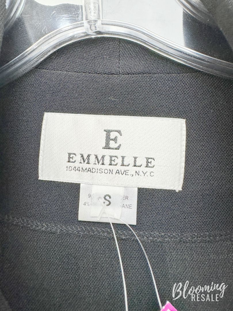Emmelle Long Sleeve Button Front Drop Sides Jacket Black