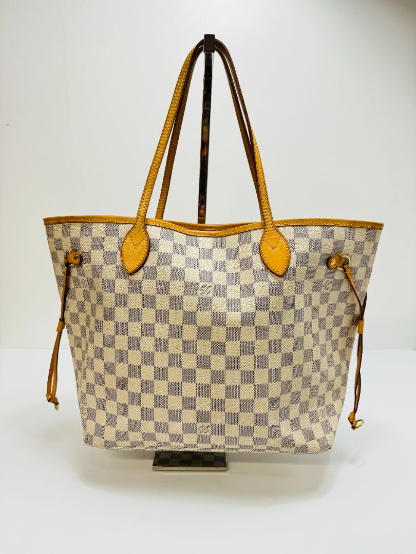 Louis Vuitton 2009 Neverfull MM Damier Azur Tote