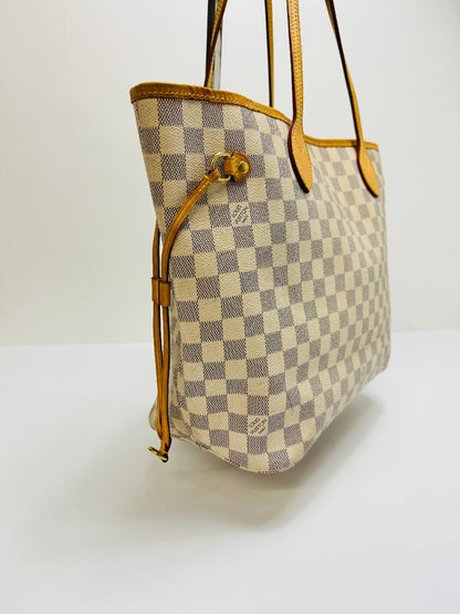 Louis Vuitton 2009 Neverfull MM Damier Azur Tote