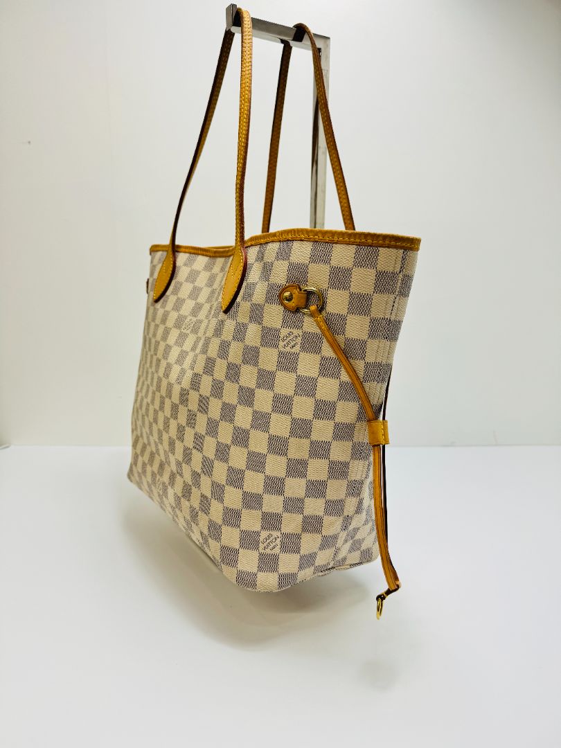Louis Vuitton 2009 Neverfull MM Damier Azur Tote