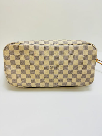 Louis Vuitton 2009 Neverfull MM Damier Azur Tote
