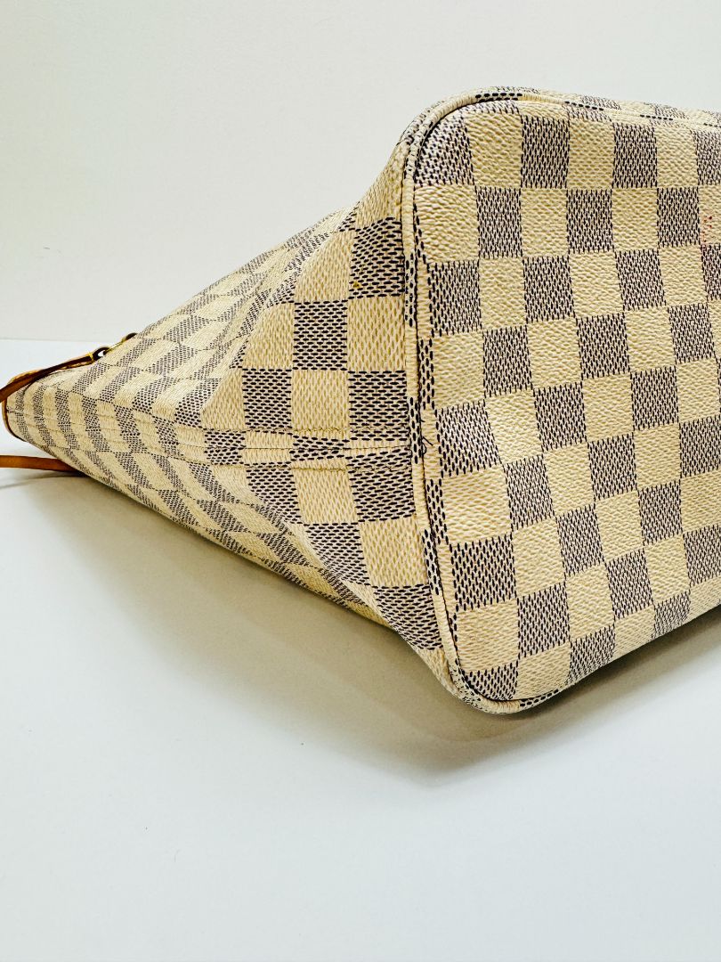 Louis Vuitton 2009 Neverfull MM Damier Azur Tote