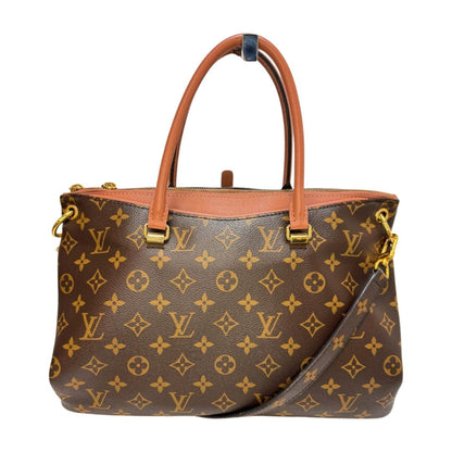 Louis Vuitton Monogram Pallas Rose Ballerine Satchel Brown Pink