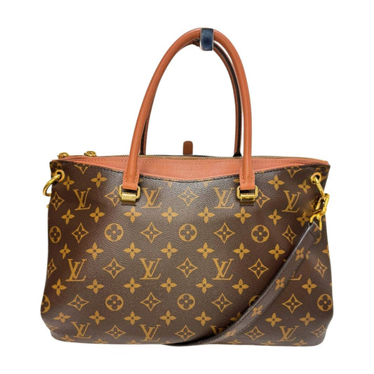 Louis Vuitton Monogram Pallas Rose Ballerine Satchel Brown Pink