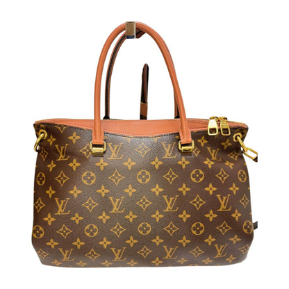 Louis Vuitton Monogram Pallas Rose Ballerine Satchel Brown Pink