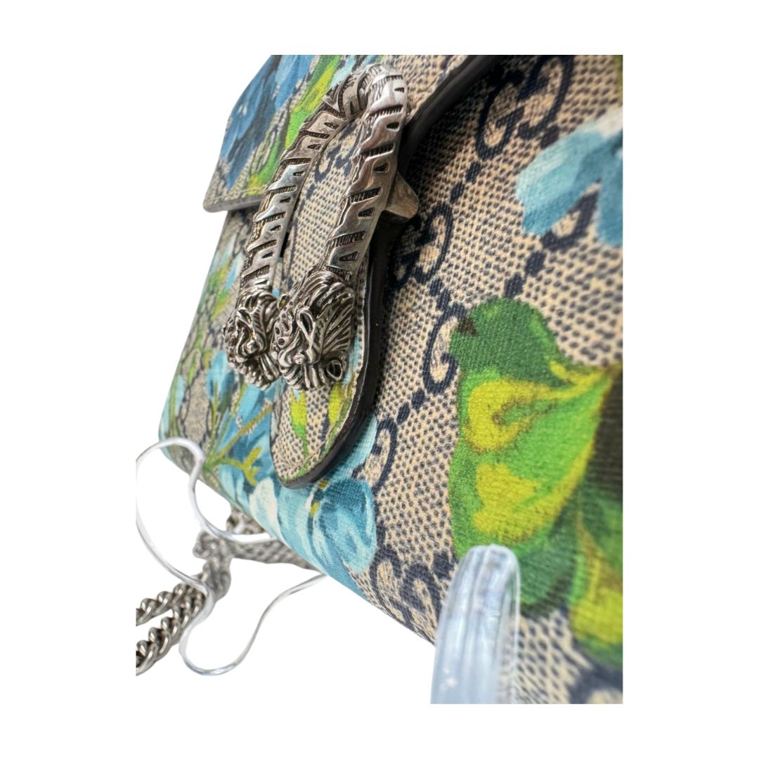 Gucci GG Supreme Dionysus Blooms Crossbody Blue Green
