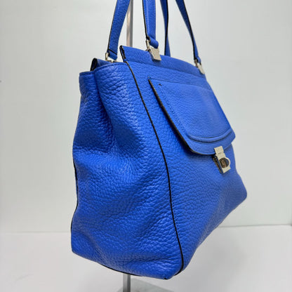 Kate Spade Two Handle Pebbled Leather Tote Royal Blue