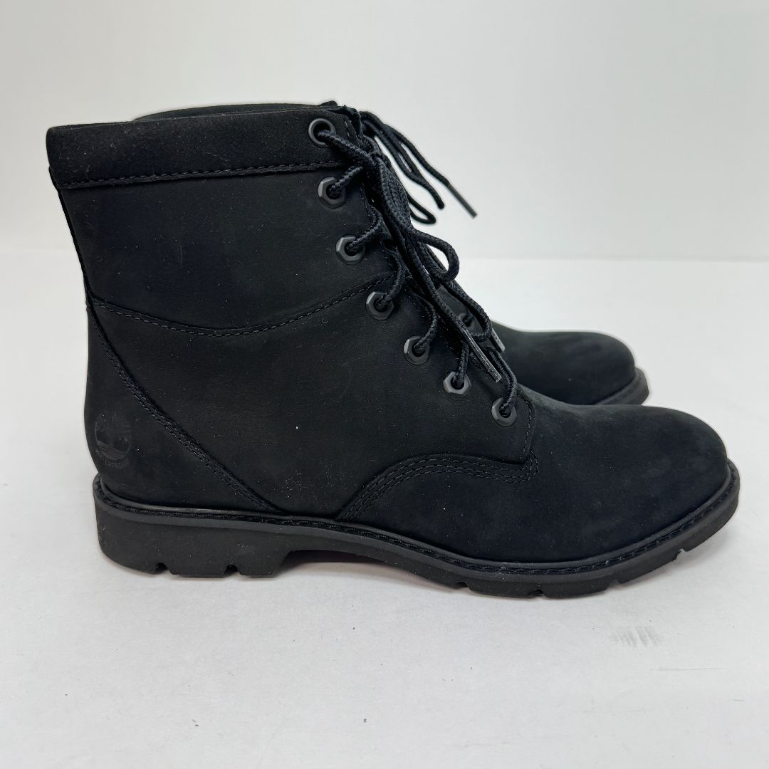 Timberland "Campton" Lace Up Waterproof Nubuck Leather Boots Black