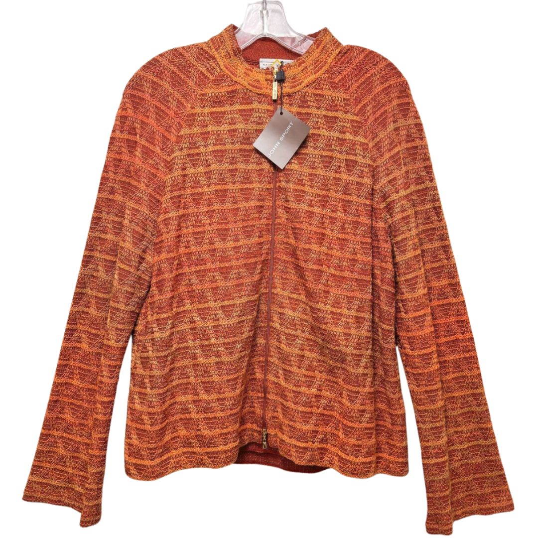 St. John Sport Sleeveless Shell/Long Sleeve Zipper Sweater-2 Piece Orange