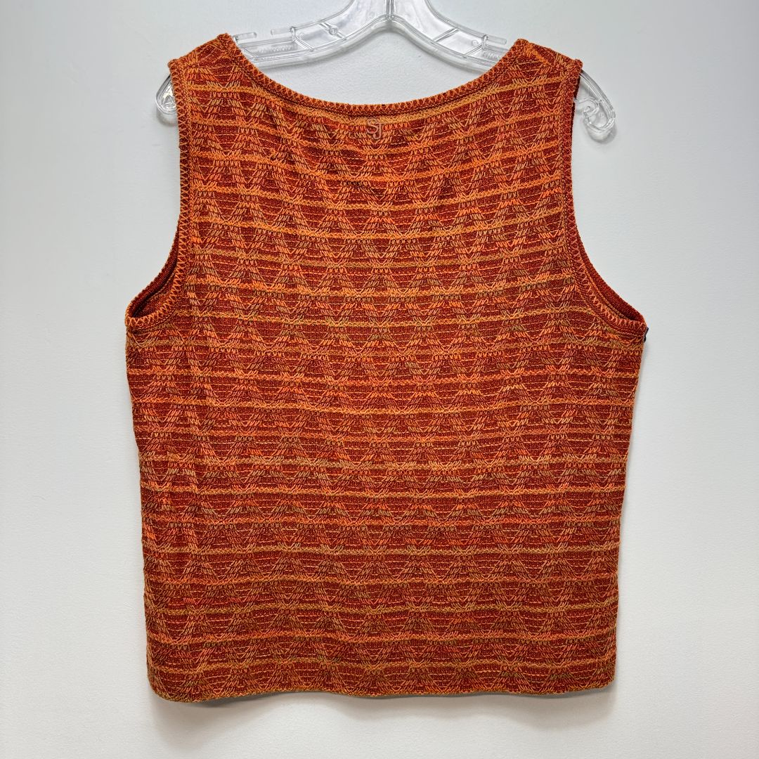 St. John Sport Sleeveless Shell/Long Sleeve Zipper Sweater-2 Piece Orange