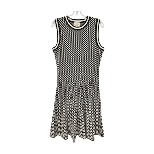 Kate Spade Sleeveless Checkered Print Dress Black White