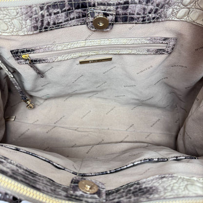 Brahmin "Blake" Triple Compartment Embossed Leather + "Ady" Wallet Satchel Veranda Melbourne