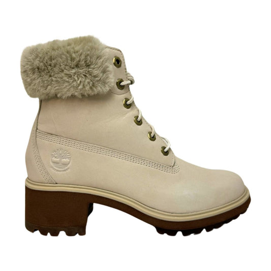Timberland Courmayeur Valley 6" Faux Fur Lace Up Boots Off-White