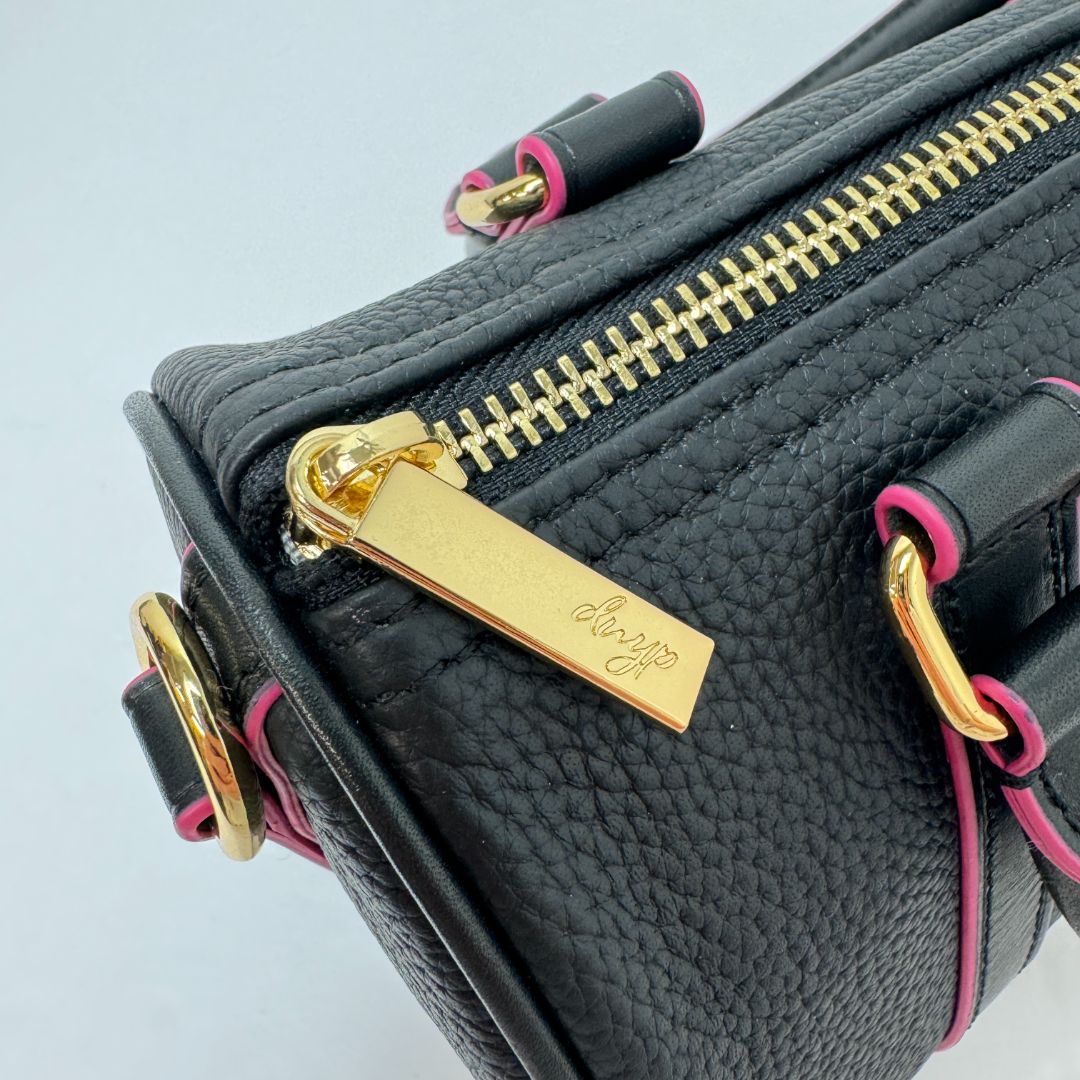 Duyp Limited Edition Mini Boston Bag Convertible Satchel Black Pink