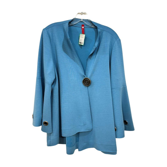 IC Collection Long Sleeve One Button Close Jacket Blue