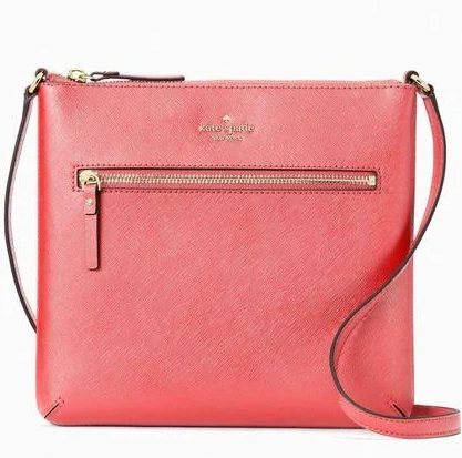 Kate Spade Crossbody Zip Close Leather Purse Pink