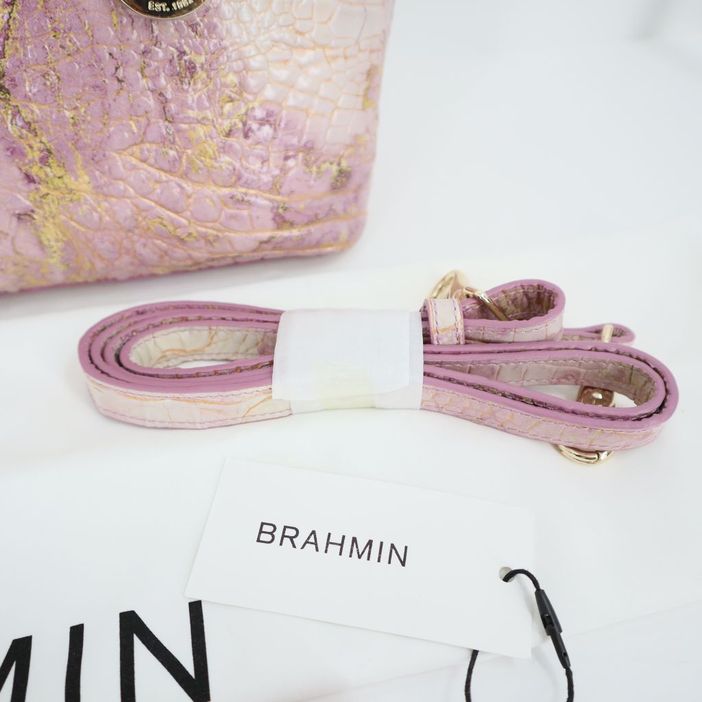 Brahmin Pink Crossbody  Pink leather, Brahmin bags, Brahmin